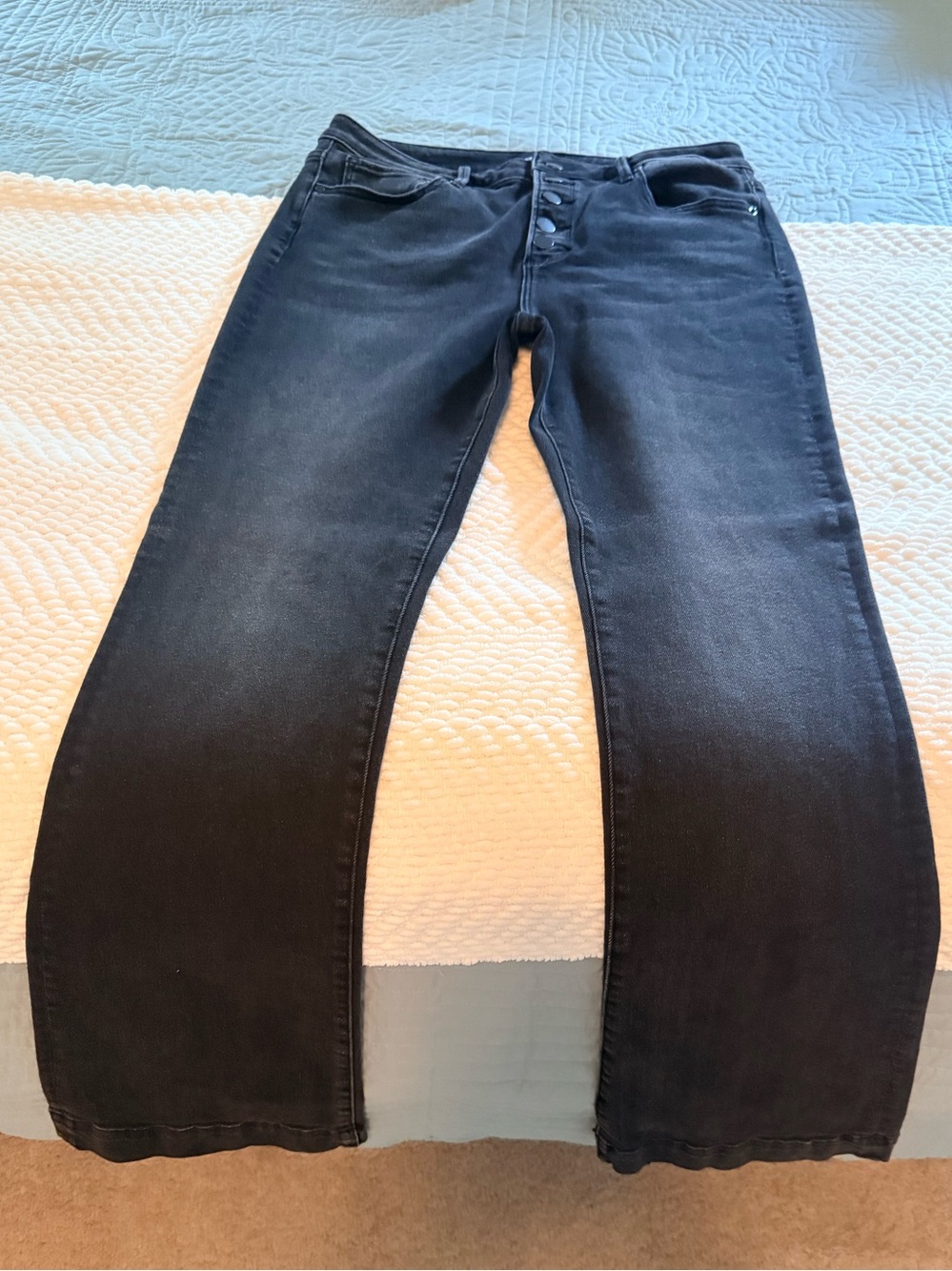 Driftwood Women’s Buttonfly Dark Gray Slight Bootleg Jeans